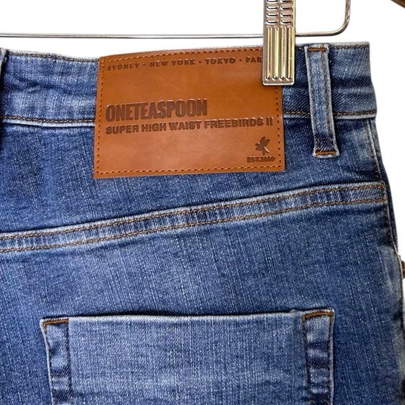 One Teaspoon Freebirds High Waist Stretch Skinny Denim Jeans- Size 30 - Picture 8 of 13